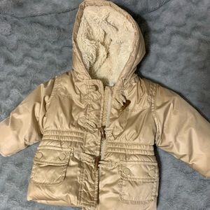 Baby Gap Girls Coat w/ faux fur lining/trim.